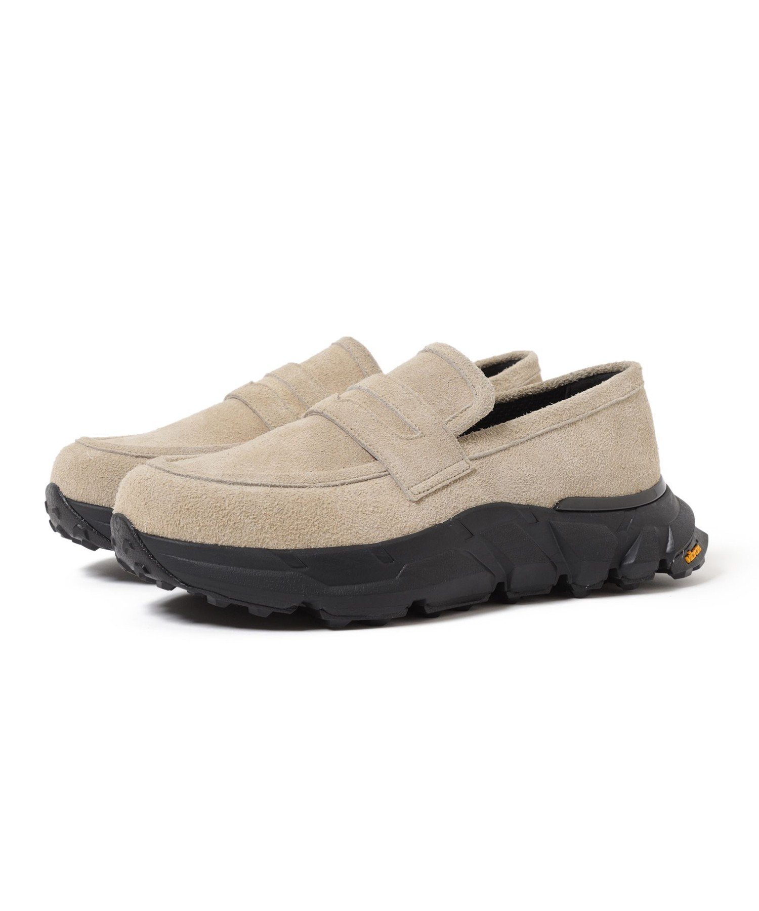 Замшевые кроссовки-лоферы 26SS BEAMS, BEIGE