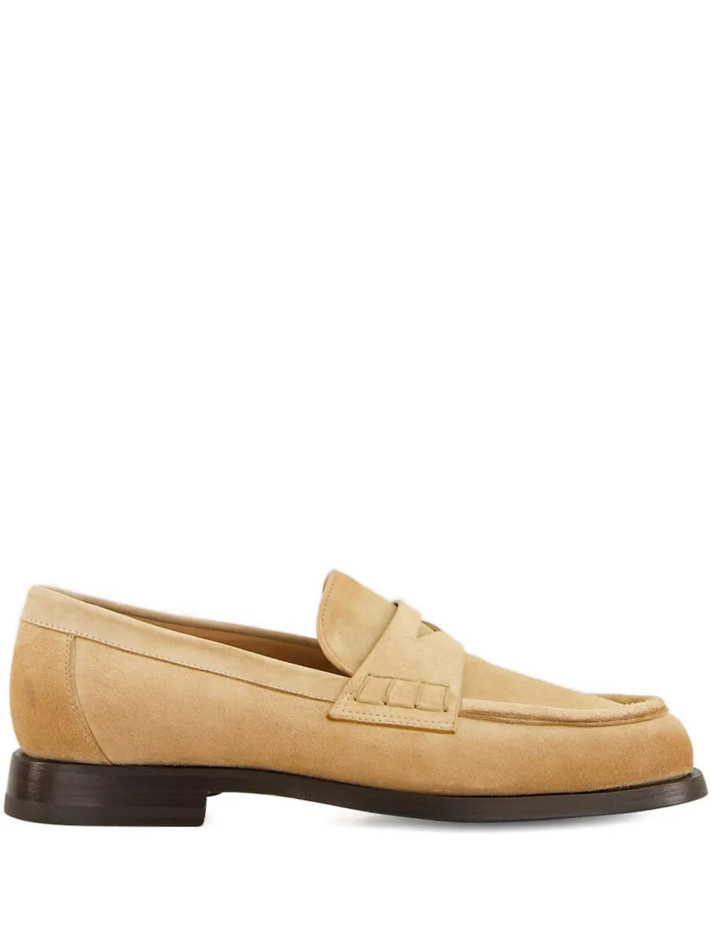 Замшевые пенни-лоферы Santoni, нейтральный
