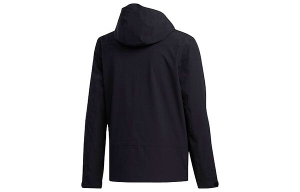 Пуховик Men's adidas Logo 3 In 1 Hooded Stay Warm With Down Feather Black Jacket, черный — фото 2