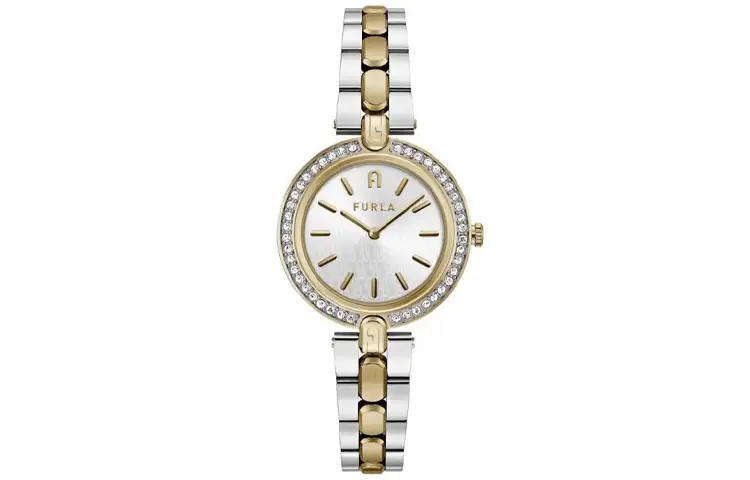 

Furla Часы HERITAGE Series Wrist Watch Quartz Movement Stainless Steel Watchband 34mm Silver Dial Women's Watch, Silver Dial