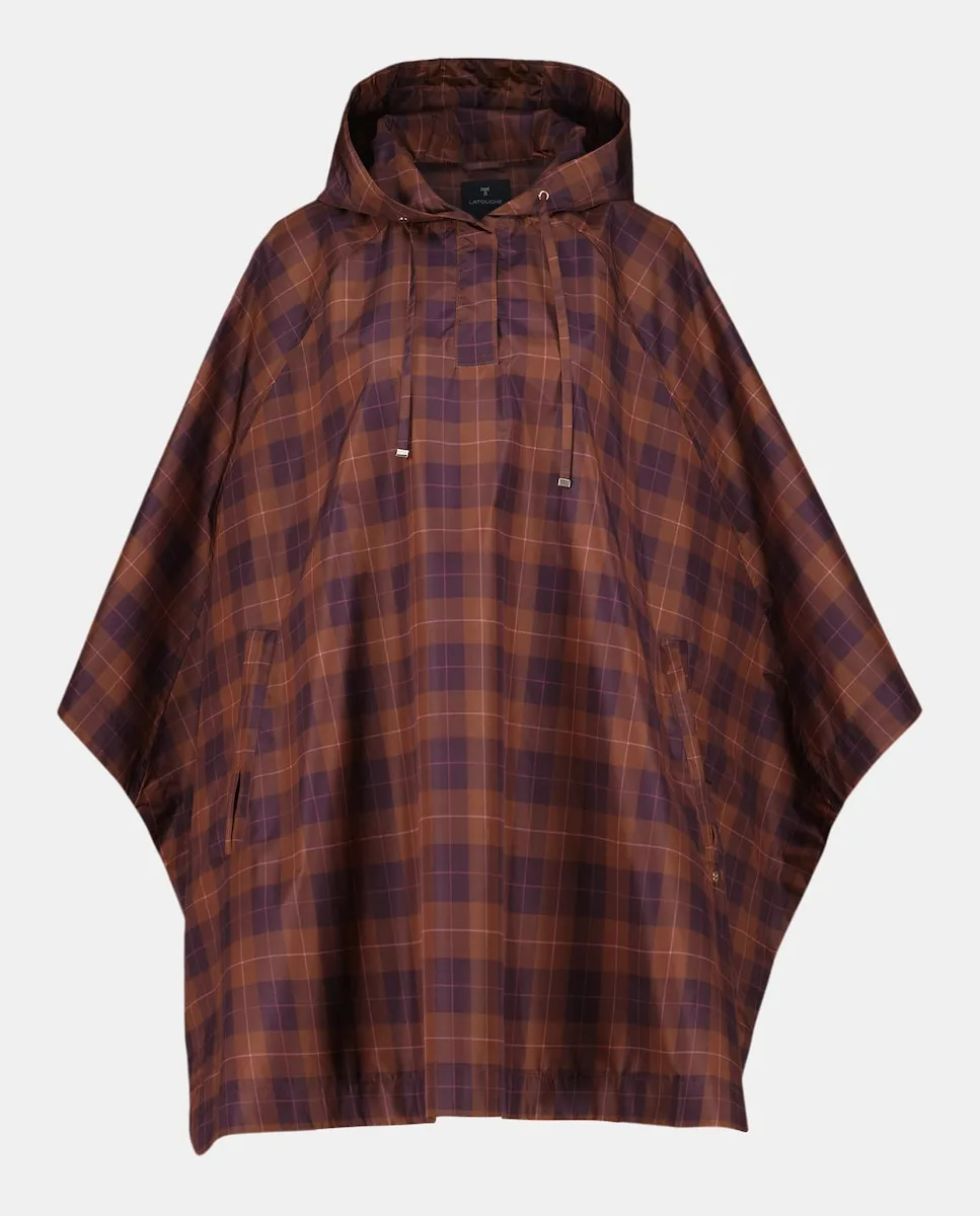 

Дождевик в клетку Latouche, фиолетовый