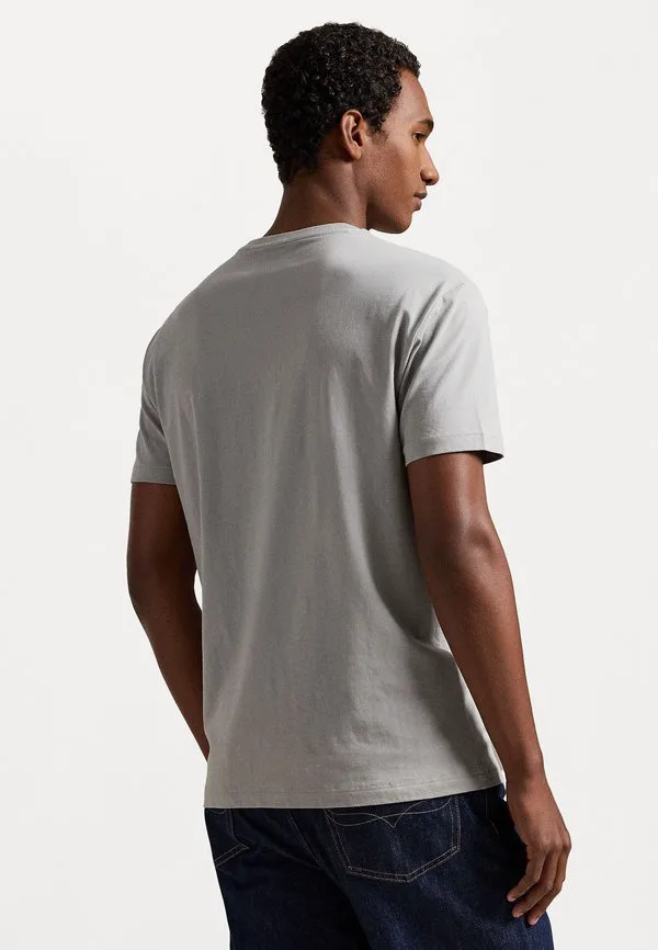 Классическая футболка с логотипом, базовая футболка Polo Ralph Lauren, Soft Grey — фото 3