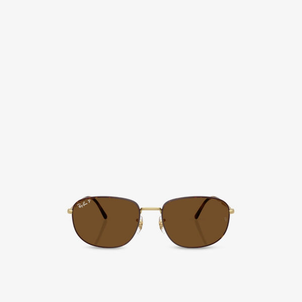 

Солнцезащитные очки Ray-Ban с черепаховым рисунком на дужках, коричневый