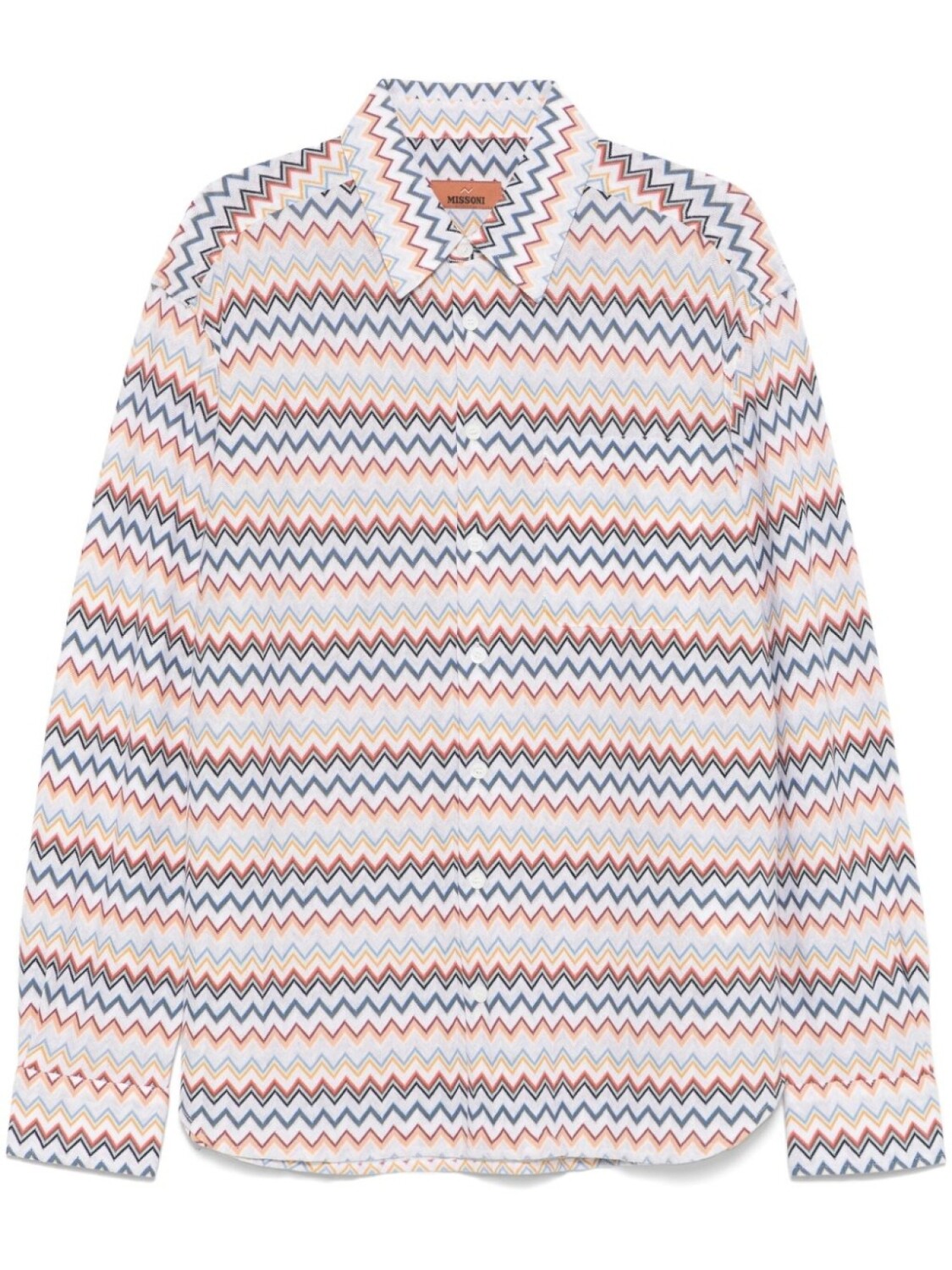 

Missoni рубашка с узором зигзаг, белый