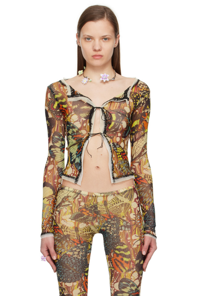 

Кардиган с бабочками Jean Paul Gaultier, мультиколор