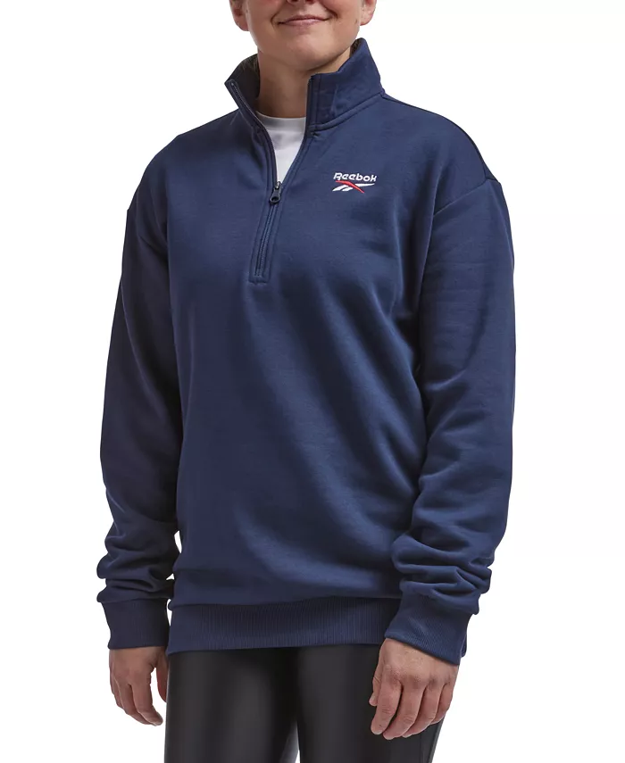 

Мужская флисовая толстовка Identity с молнией на четверть Regular-Fit Reebok, синий