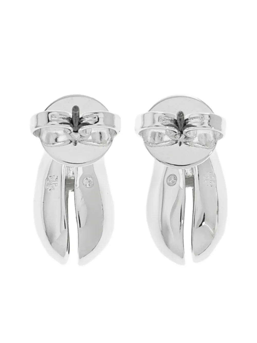 

Мини-серьга-волна Tory Burch, серебристый