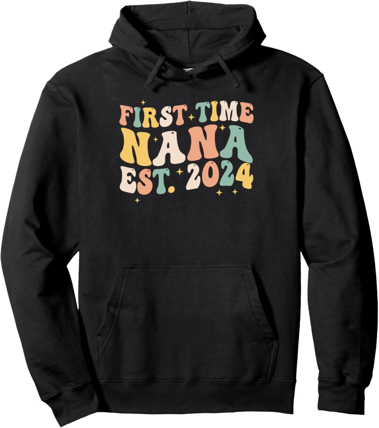 

Толстовка Nana Grandma First time Nana est 2024 Mother & Grandmother Gift, черный