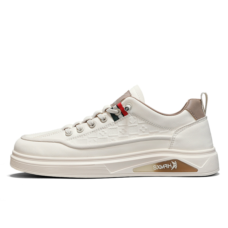 

Binary Скользоустойчивые легкие дышащие низкие скейтерские кроссовки мужские бежевые, цвет Beige