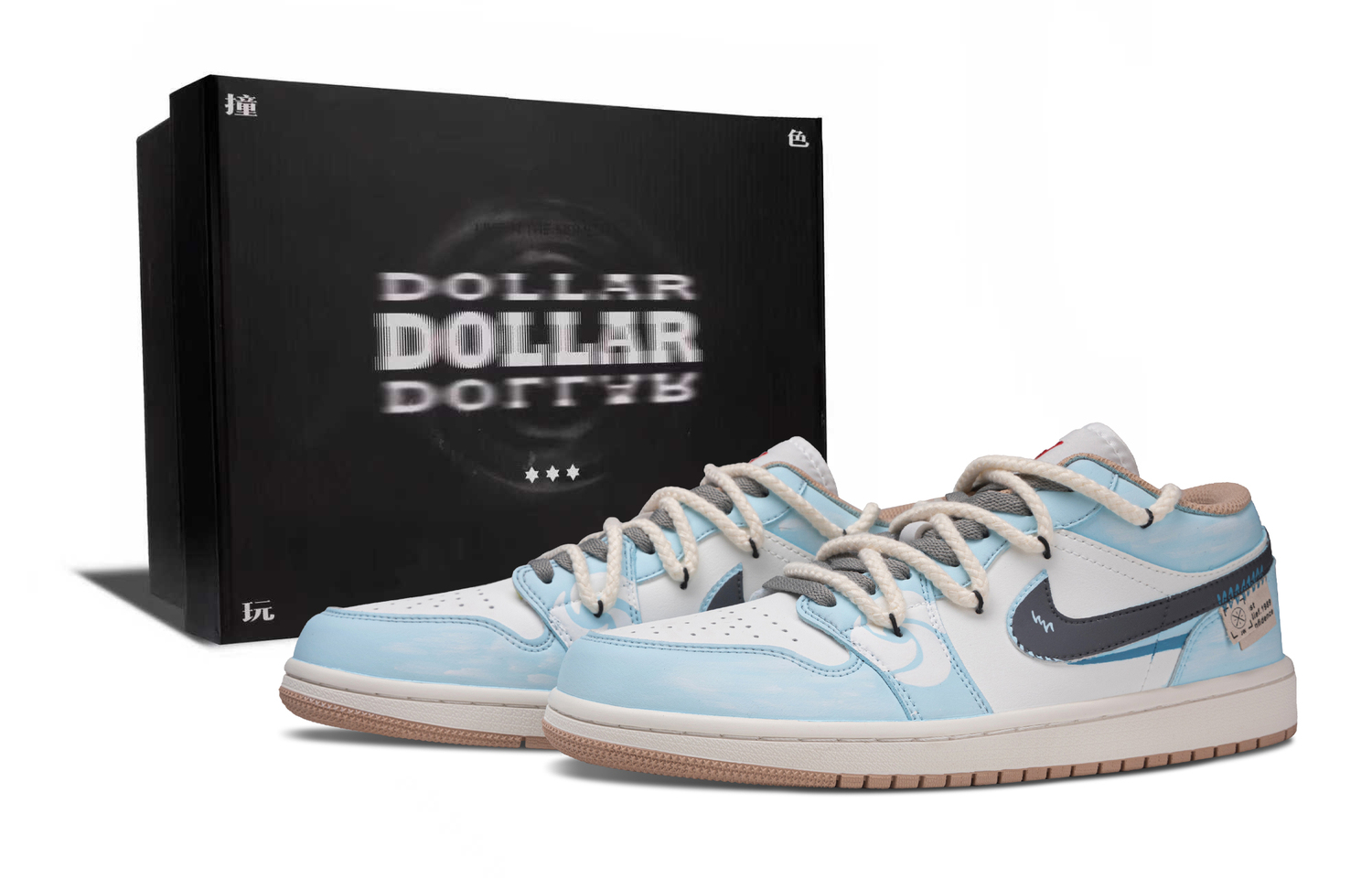 

Air 1 устойчивые к истиранию низкие баскетбольные кроссовки мужские Jordan, Light Cyan