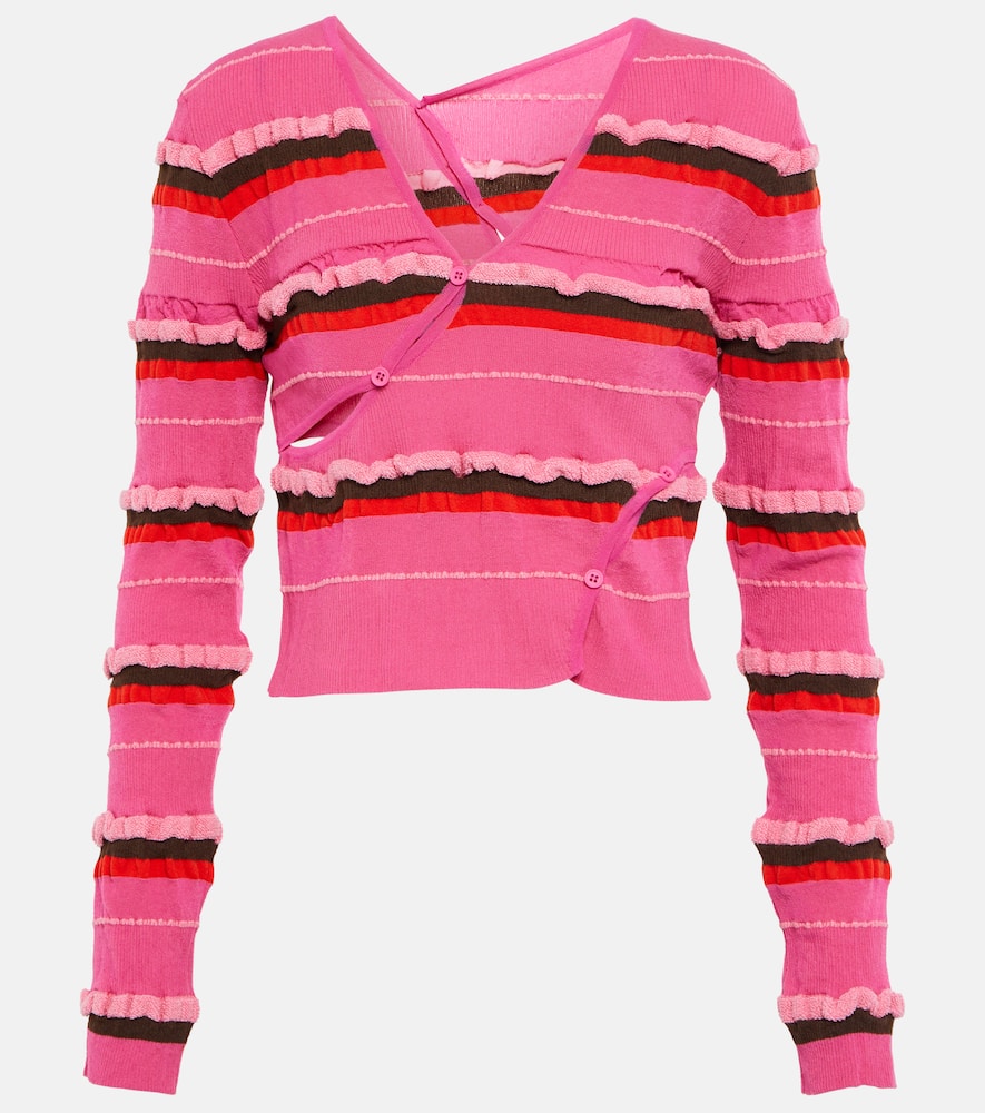 

Кардиган Le Cardigan Tordu укороченный Jacquemus, Dark Pink