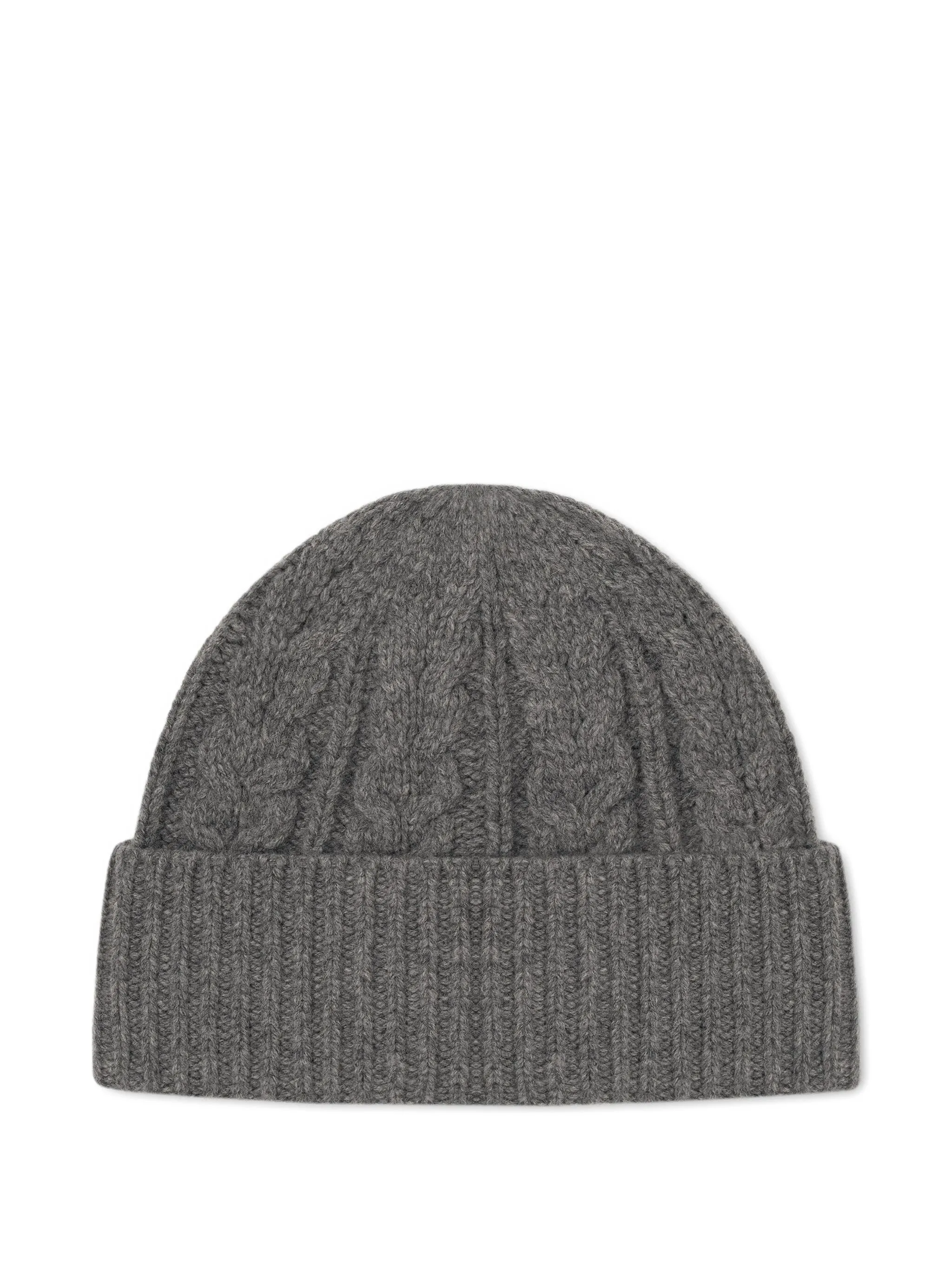 

Шапка бини Alma фактурной вязки Aeron, серый