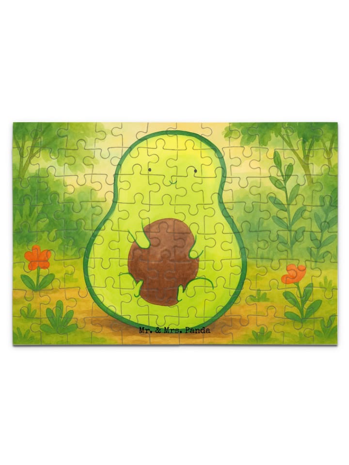 

Mr. & Mrs. Panda Дизайн головоломки с косточкой авокадо без надписи белым цветом