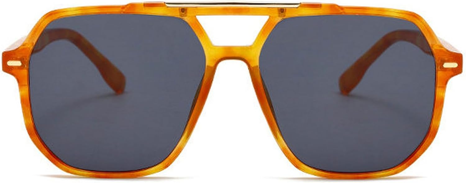 

Винтажные солнцезащитные очки-пилот большого размера от Helena для женщин и мужчин, в стиле ретро 70-х годов, квадратные, с двойной дужкой, защита от УФ-излучения UV400, C2