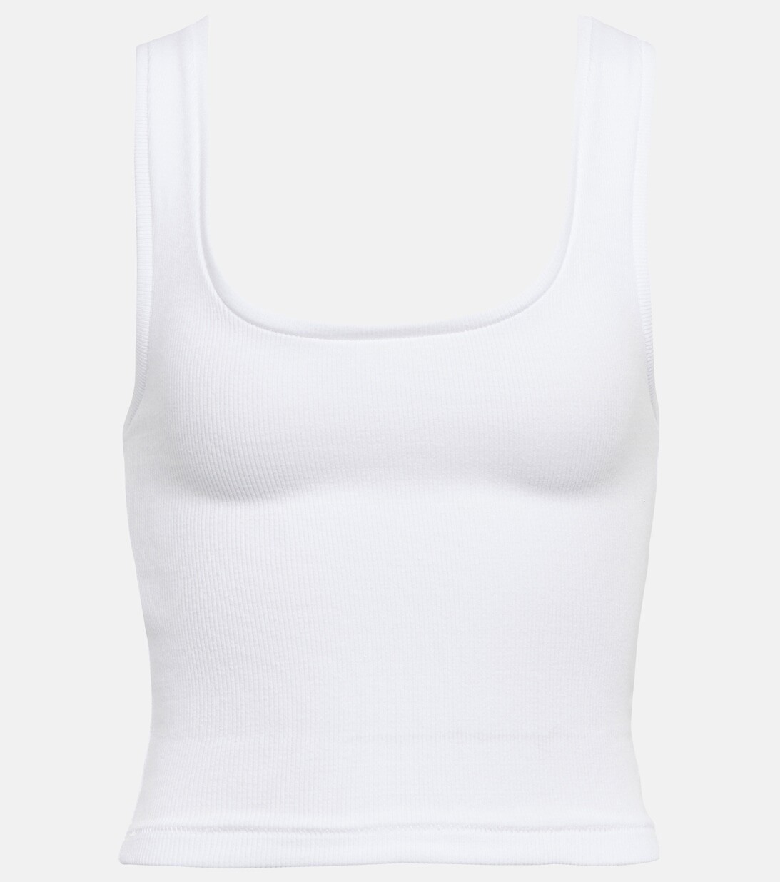 

Майка в рубчик из смесового хлопка WARDROBE.NYC, белый