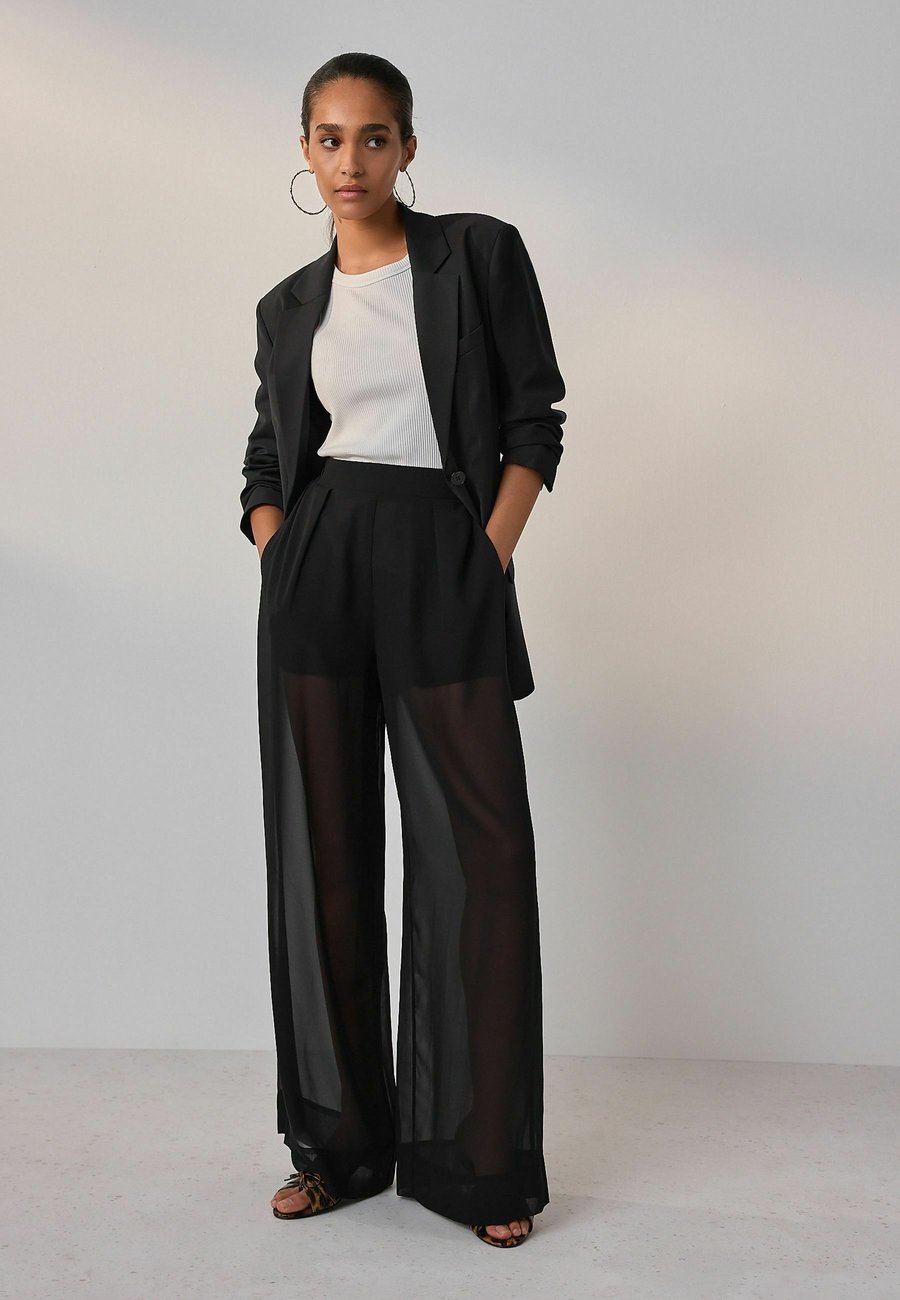Брюки Next SHEER WIDE WITH LINING , Black — фото 2