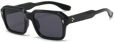 

Модные красные солнцезащитные очки для женщин с заклепками, мужские прямоугольные солнцезащитные очки для женщин с защитой от УФ-излучения UV400 MTZJH, C1