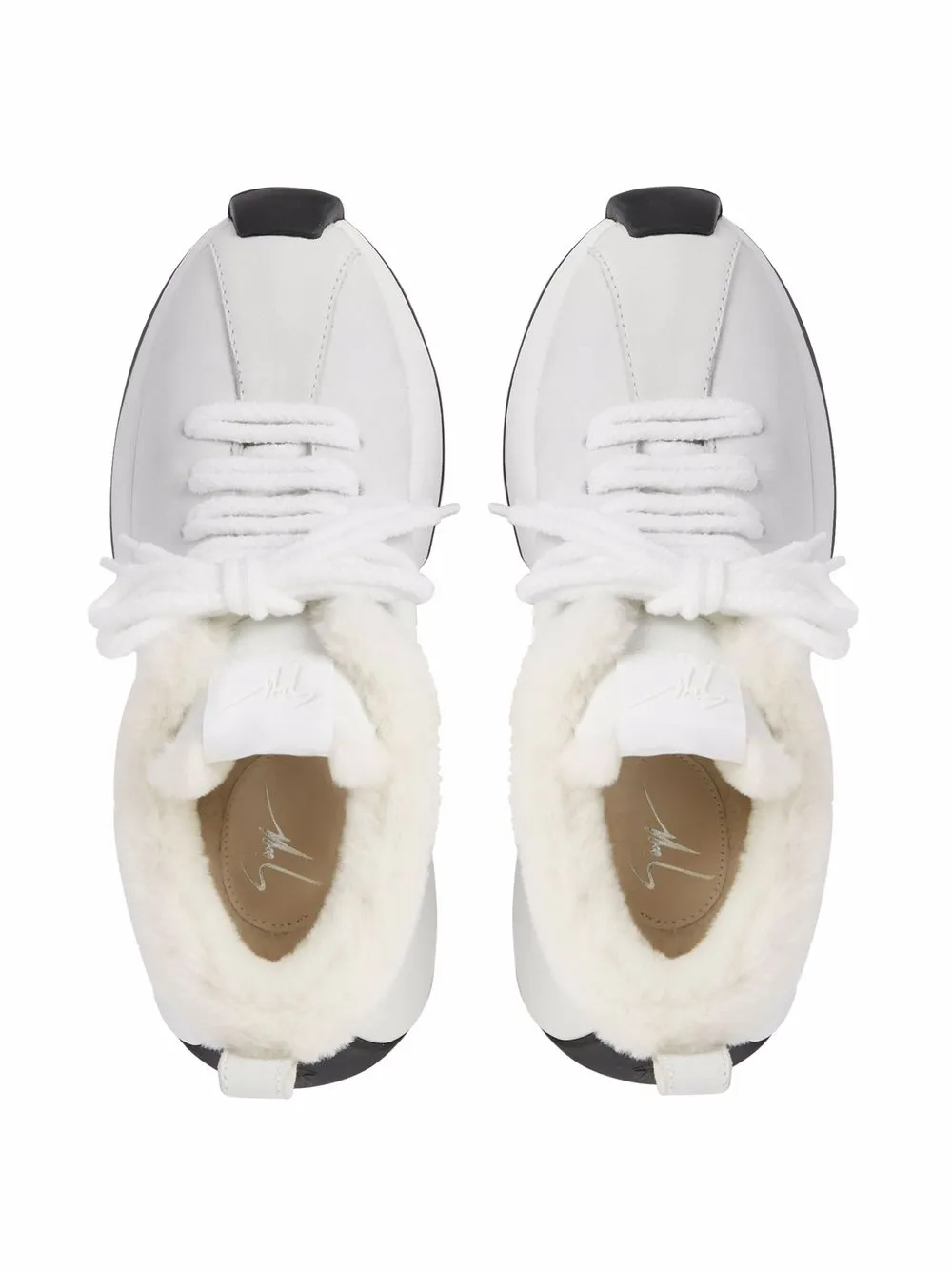 Кроссовки Ferox с подкладкой из овчины Giuseppe Zanotti, белый — фото 4