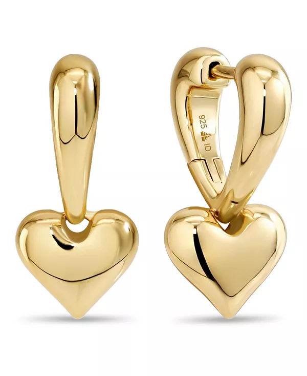 

Серьги-Кольца в форме сердца из позолоченного серебра Devata, gold