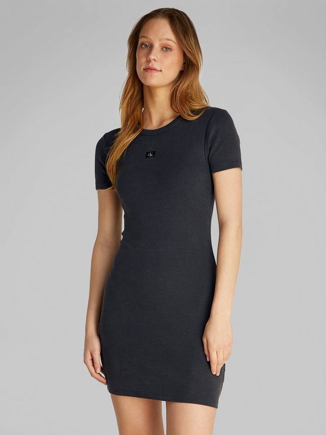 

Облегающее платье в рубчик Calvin Klein, цвет Washed Black