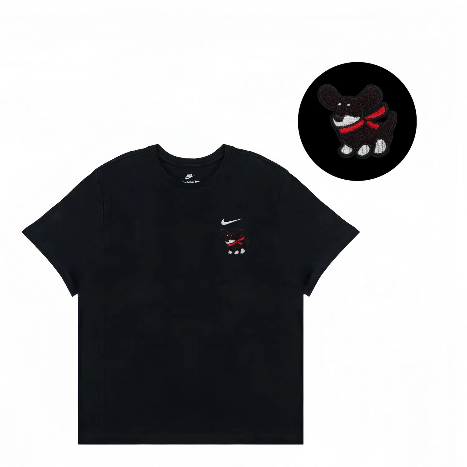 Футболка Nike Sportswear с вышивкой, черная, прямая посадка — фото 3