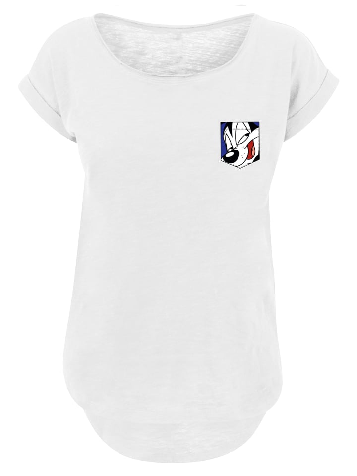 

Удлиненная футболка Looney Tunes Pepe Le Pew Face Faux Pocket белого цвета F4NT4STIC, Белый, Удлиненная футболка Looney Tunes Pepe Le Pew Face Faux Pocket белого цвета F4NT4STIC