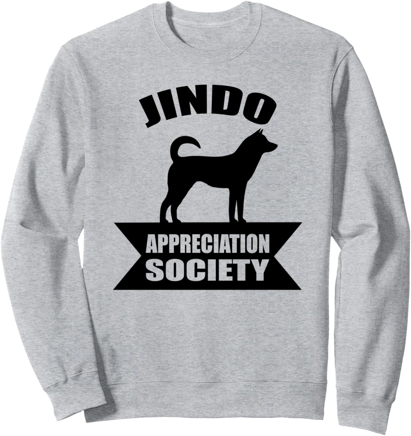 

Корейская толстовка с изображением собаки породы Джиндо, серая Korean Jindo Dog