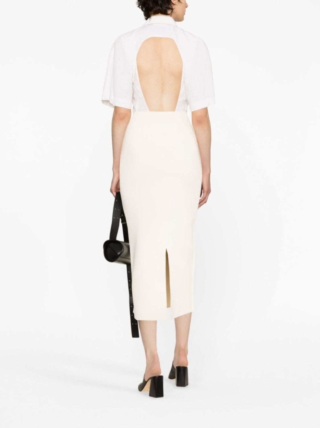Jil Sander юбка миди с запахом, нейтральный цвет — фото 4