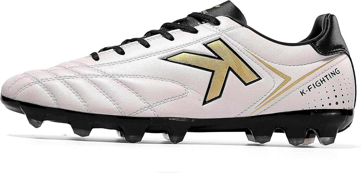 

Футбольные бутсы KELME для мужчин и женщин - Унисекс для игры на улице и в зале, взрослые размеры - Микрофибровая кожа, AG/FG, белый