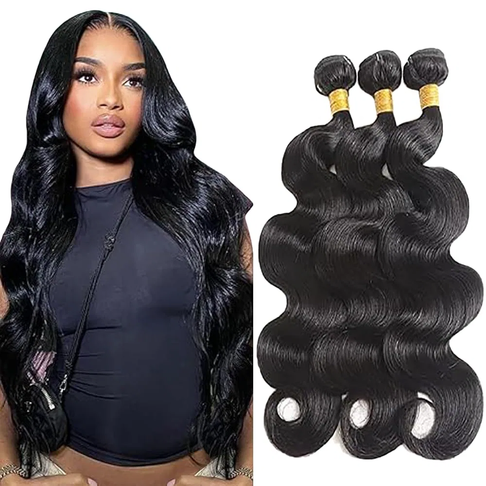Натуральные пряди для наращивания Body Wave, 3 пучка, 300 г, 20 дюймов Tuheerst