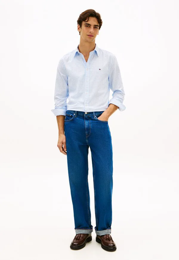 Рубашка из поплина в клетку, стандартного кроя, классического кроя. Tommy Hilfiger, Sweet Blue — фото 2