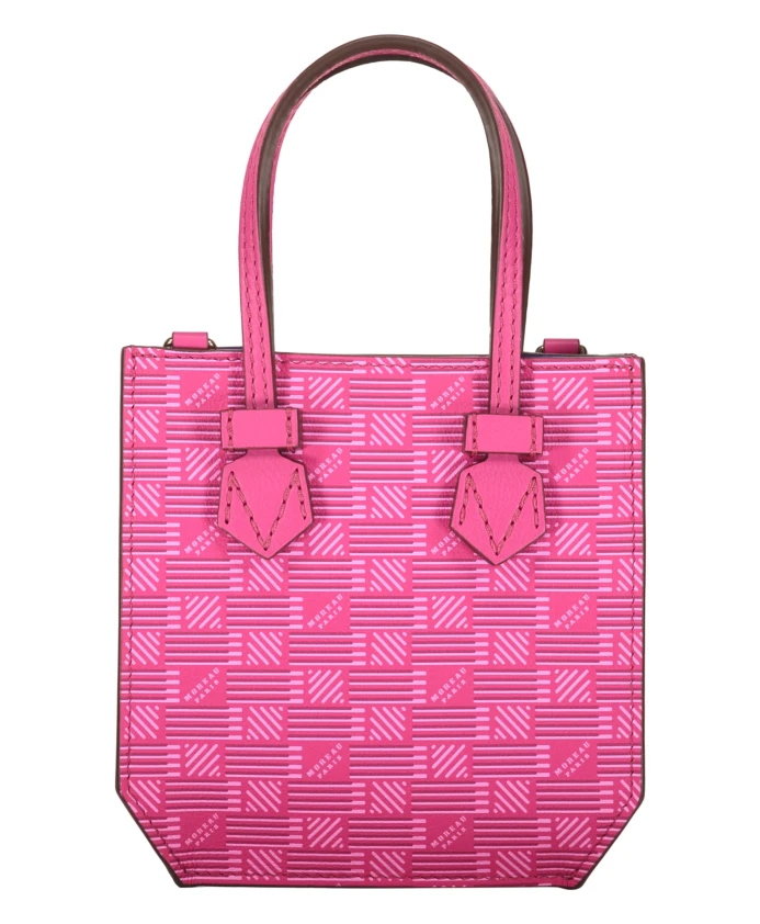 

Сумка через плечо из зерненой кожи с логотипом Moreau Paris, розовый