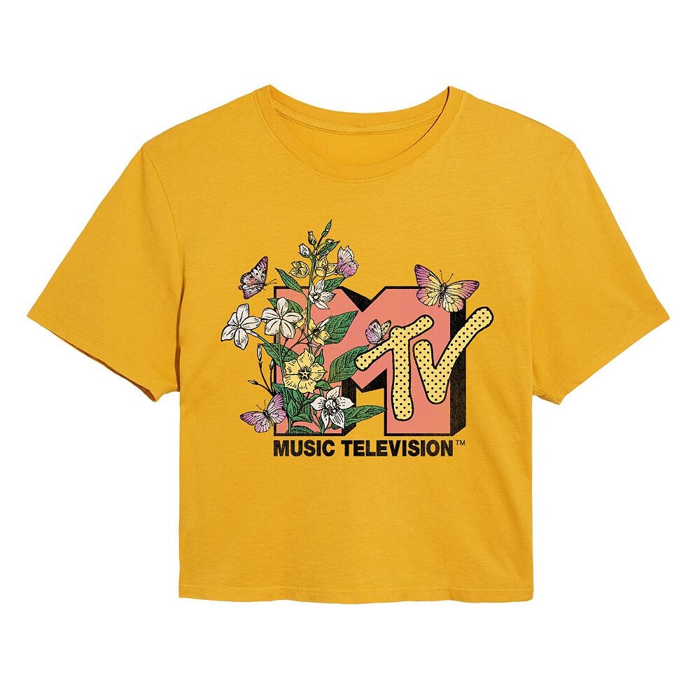 

Укороченная футболка MTV Botanical для юниоров Licensed Character, желтый