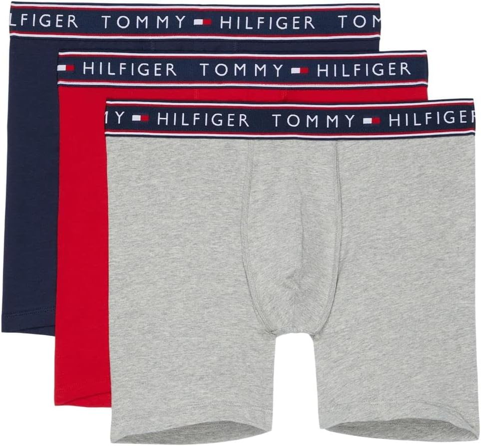 

Мужское нижнее белье TOMMY HILFIGER, классические хлопковые трусы-боксеры, Mahogany