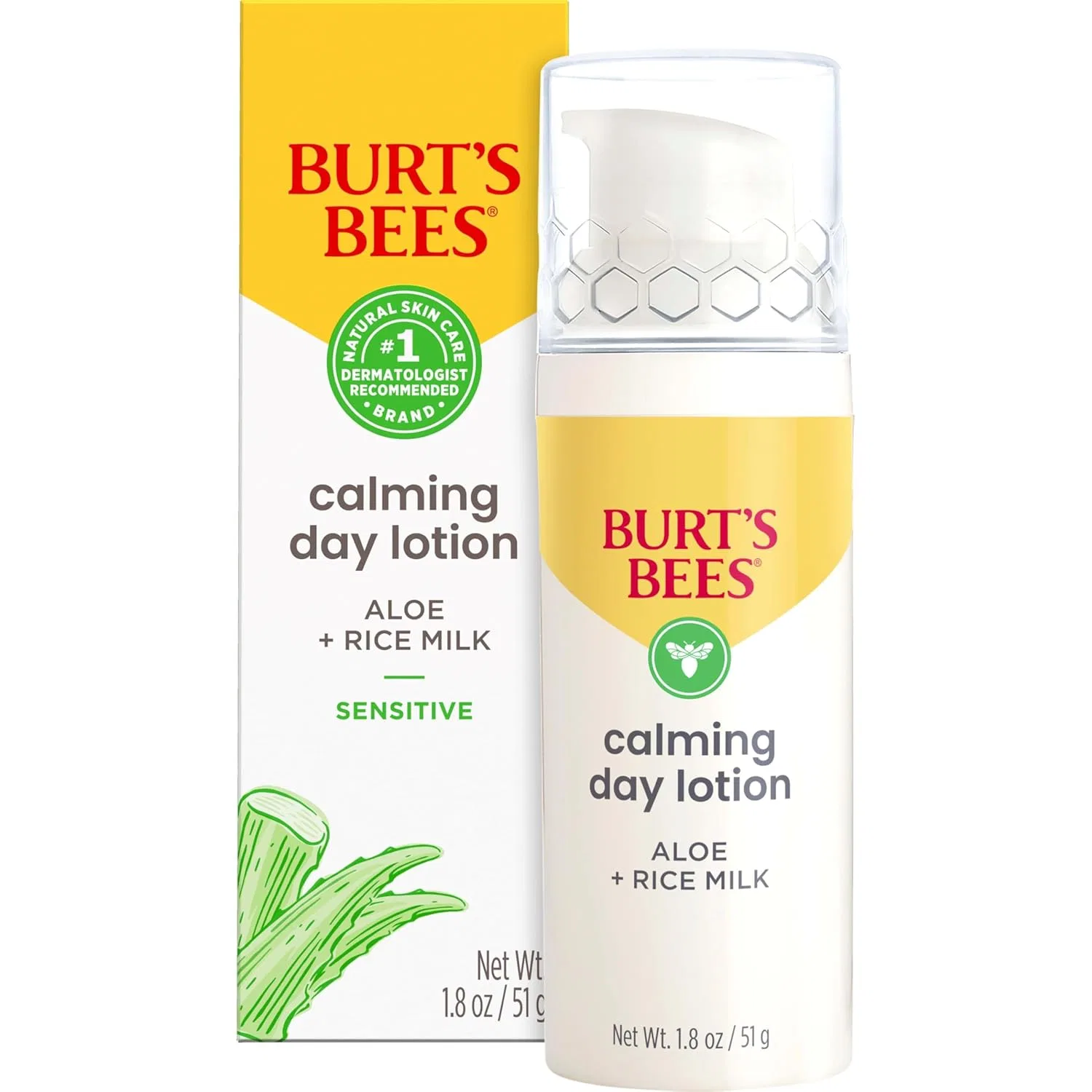 Крем для лица Burt's Bees — Натуральный увлажняющий дневной для чувствительной кожи с экстрактом хлопка от