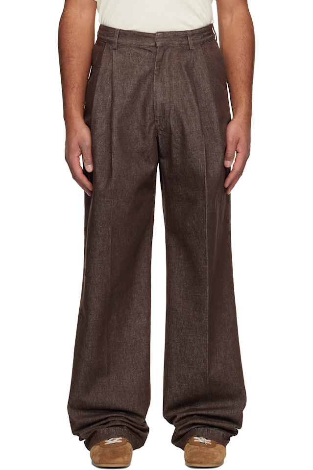 

Складчатые джинсы Dries Van Noten, коричневый