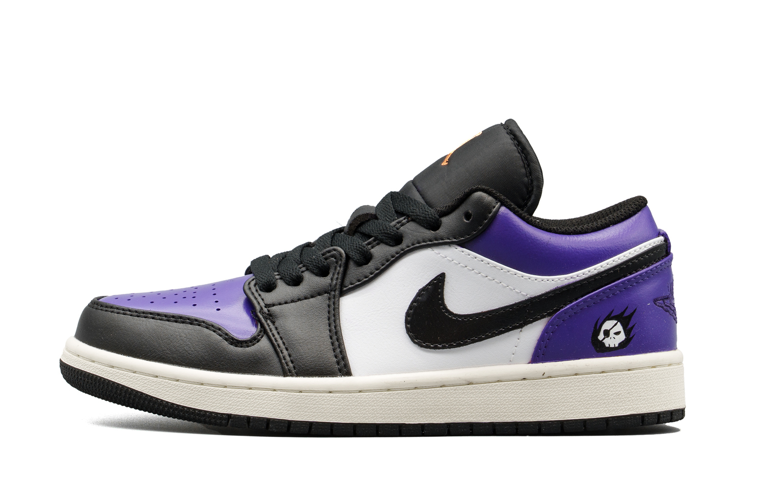 

Jordan Air 1 Purple Flame Skeleton низкие детские баскетбольные кроссовки Black Gray для подростков