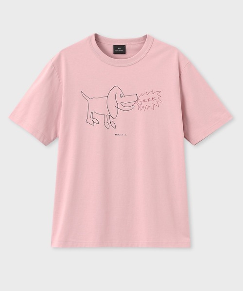 

PS Paul Smith Футболка с принтом, крой оверсайз, Paul Smith, светло-розовый