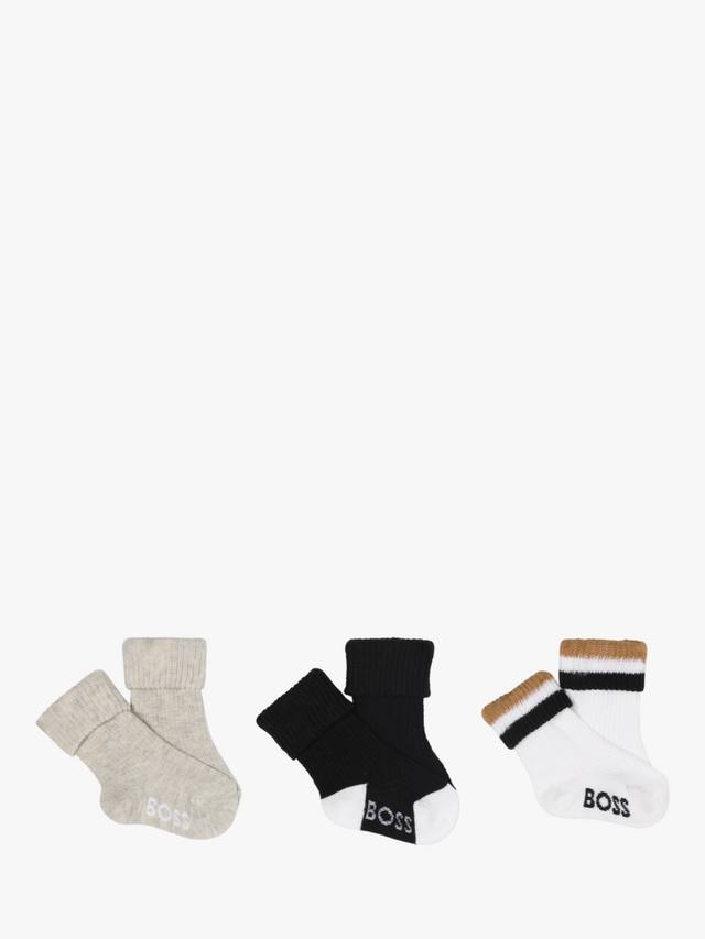 

Детские носки из хлопковой смеси HUGO BOSS, Pack of 3, Black