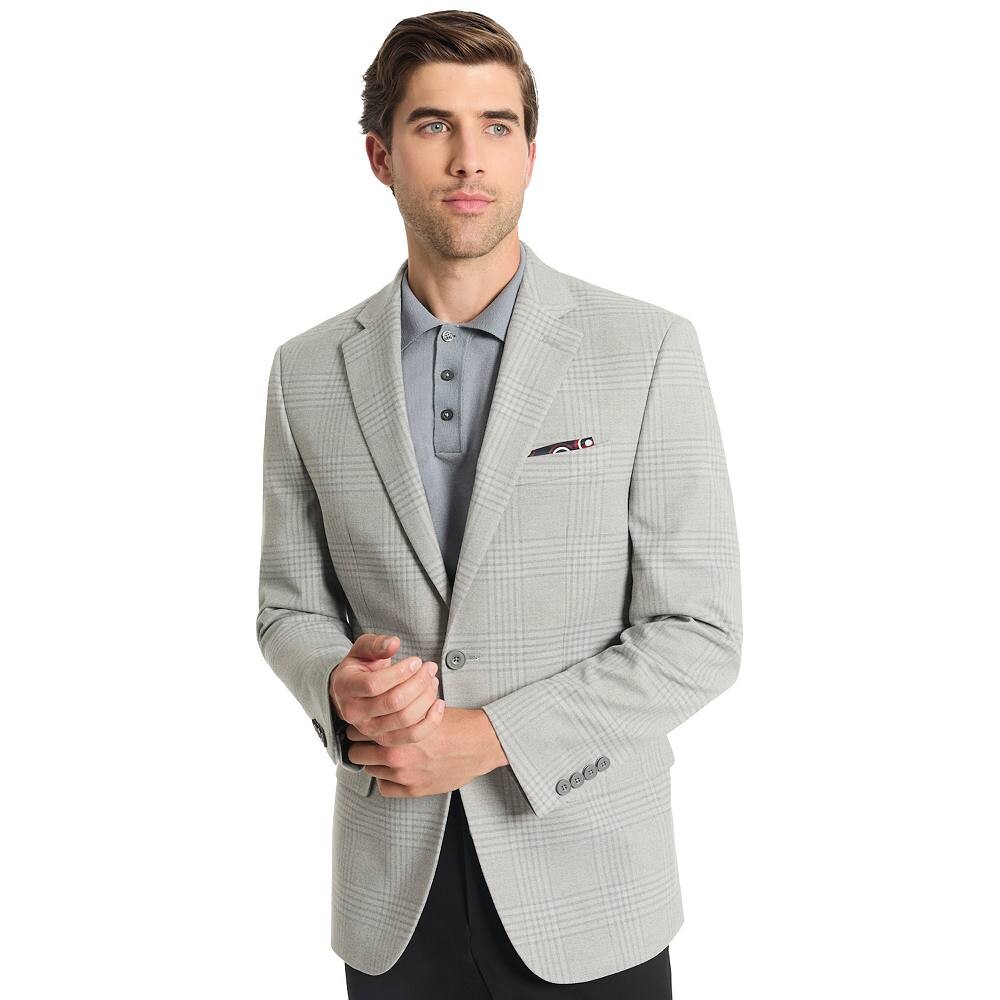 

Мужское модное спортивное пальто Ben Sherman, цвет Light Gray Windowpane