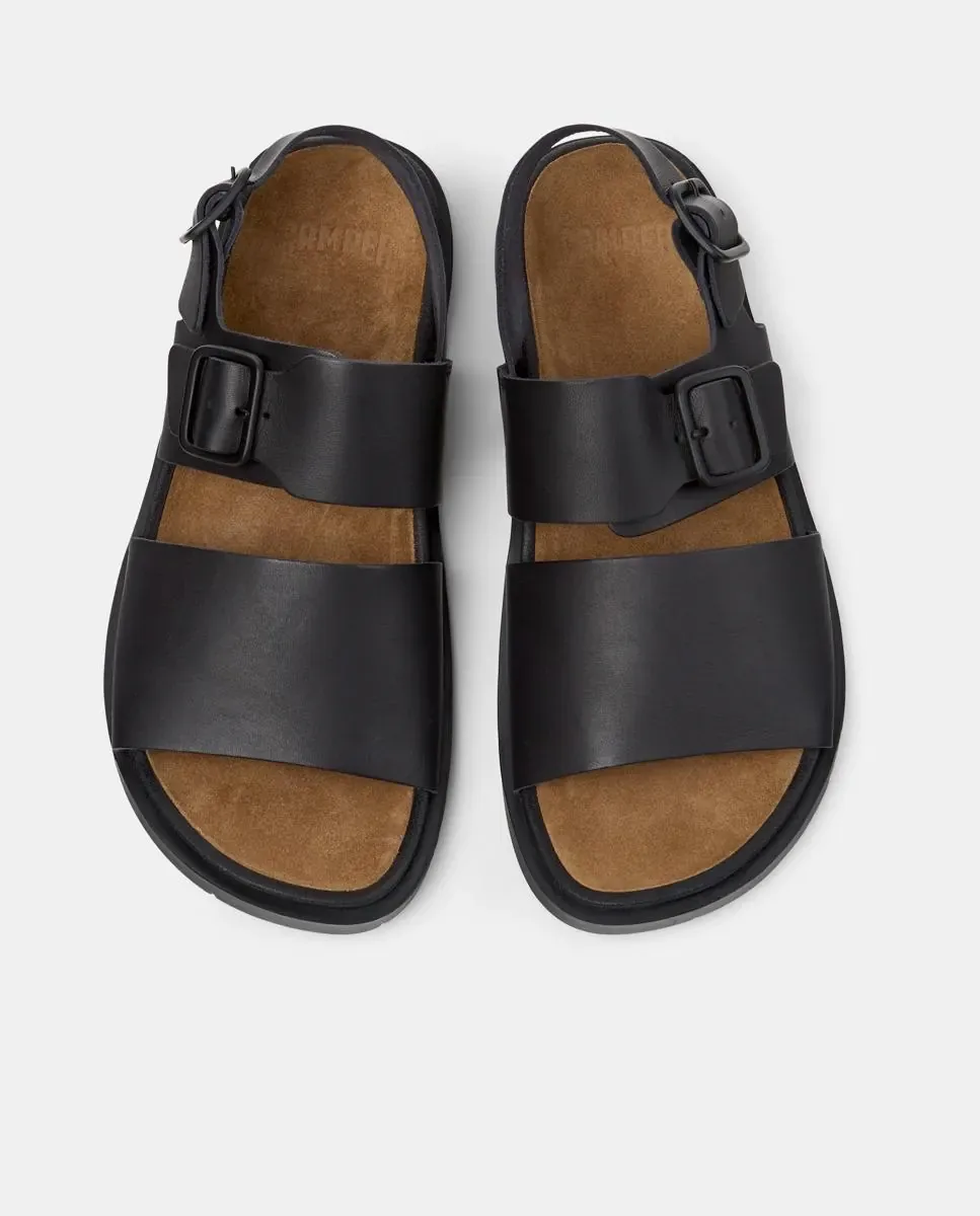 Мужские кожаные сандалии Lluc Sandal Camper, черный — фото 3