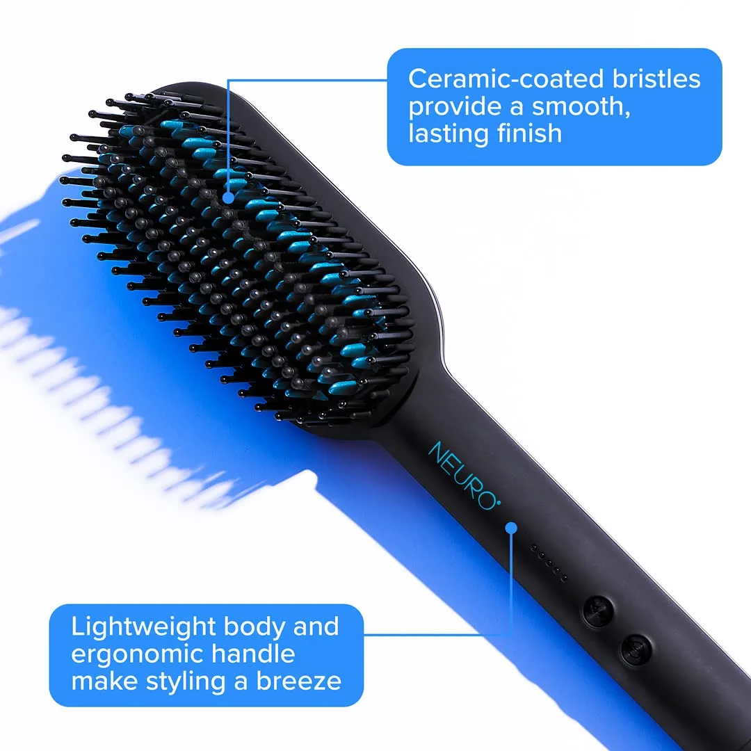 Расческа Neuro by Paul Mitchell Sleek Smoothing Hot Brush с несколькими режимами нагрева для распутывания и выпрямления волос в один шаг. 1 штука (1 шт.), Black — фото 3