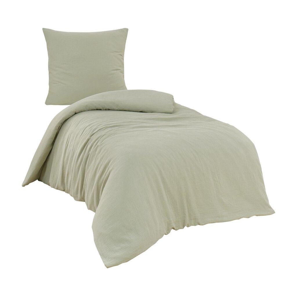 

Постельное белье Dream Sleep муслиновое однотонное 240x220 см + 2x 80x80 см зеленое Traumschlaf, Зеленый, Постельное белье Dream Sleep муслиновое однотонное 240x220 см + 2x 80x80 см зеленое Traumschlaf