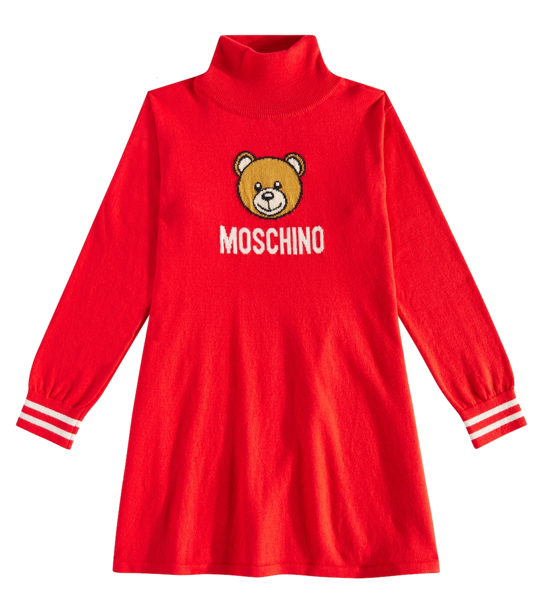 

Платье из хлопка и шерсти Moschino Kids, Poppy Red