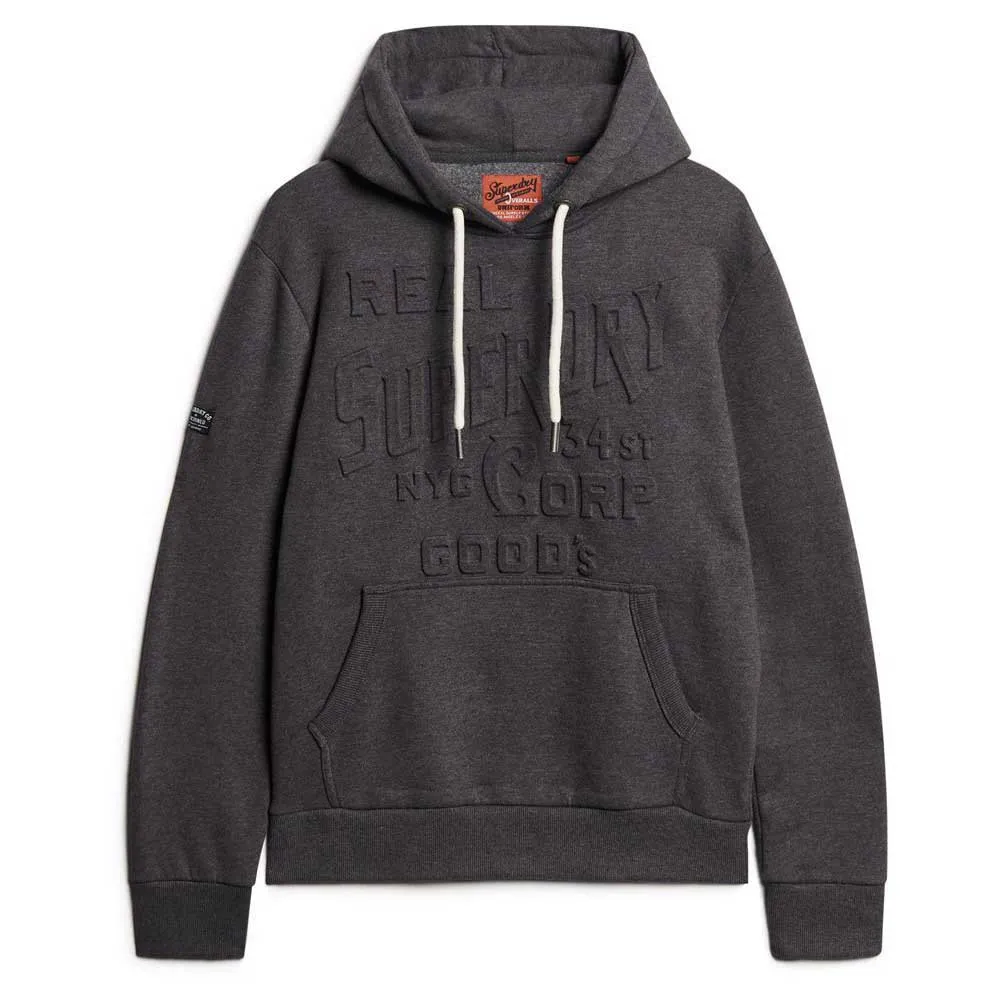 

Худи Superdry Embossed Logo Graphic, серый