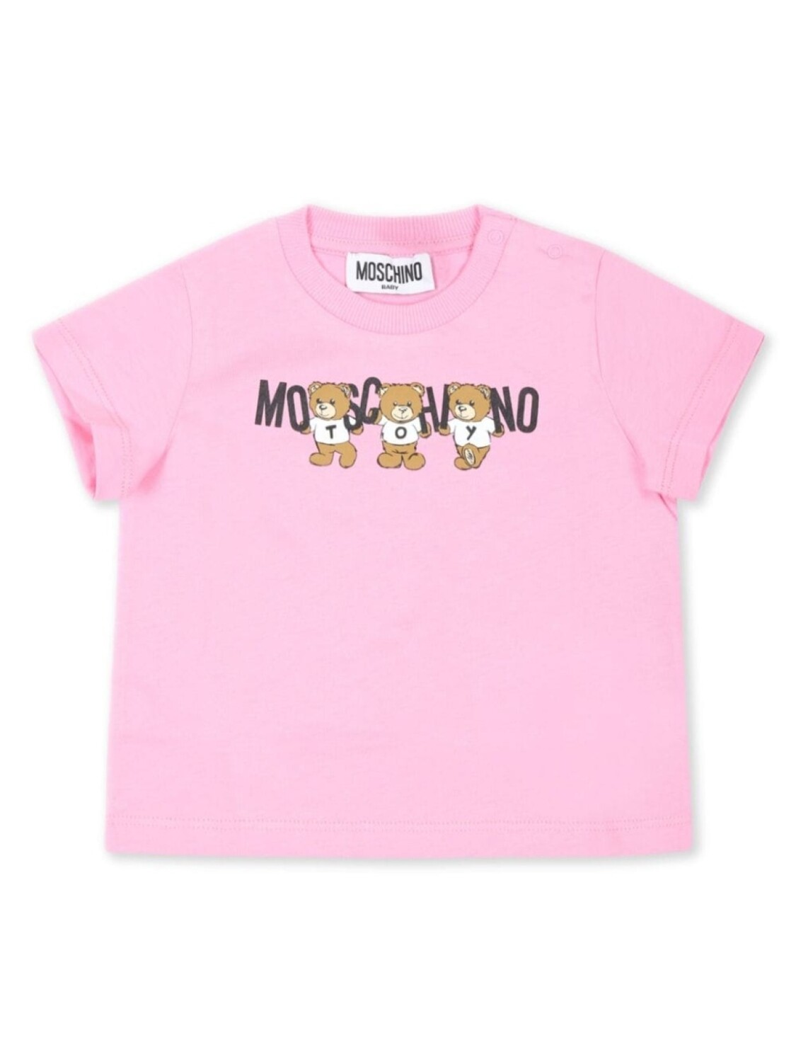 

Moschino Kids футболка из хлопка с принтом «Тедди», розовый