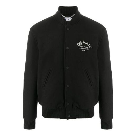 

Куртка fw20 arrows printing baseball jacket men black Off-White, черный