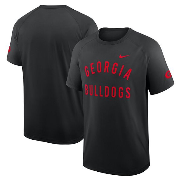 Мужская черная футболка Georgia Bulldogs Ready Raglan Premium Performance Nike — фото 2