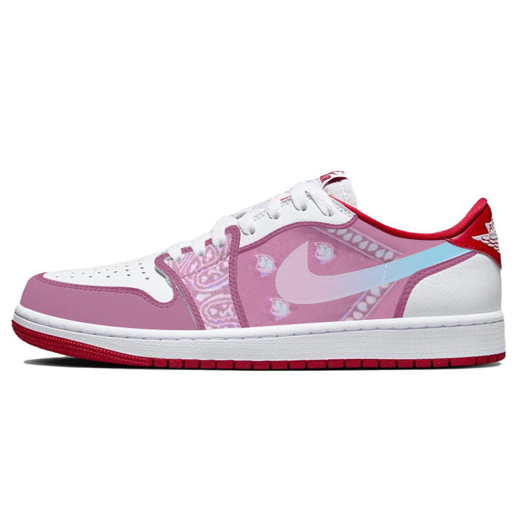 

Кроссовки Air Jordan 1 Vintage Basketball Shoes Unisex Low-top White/pink, белый