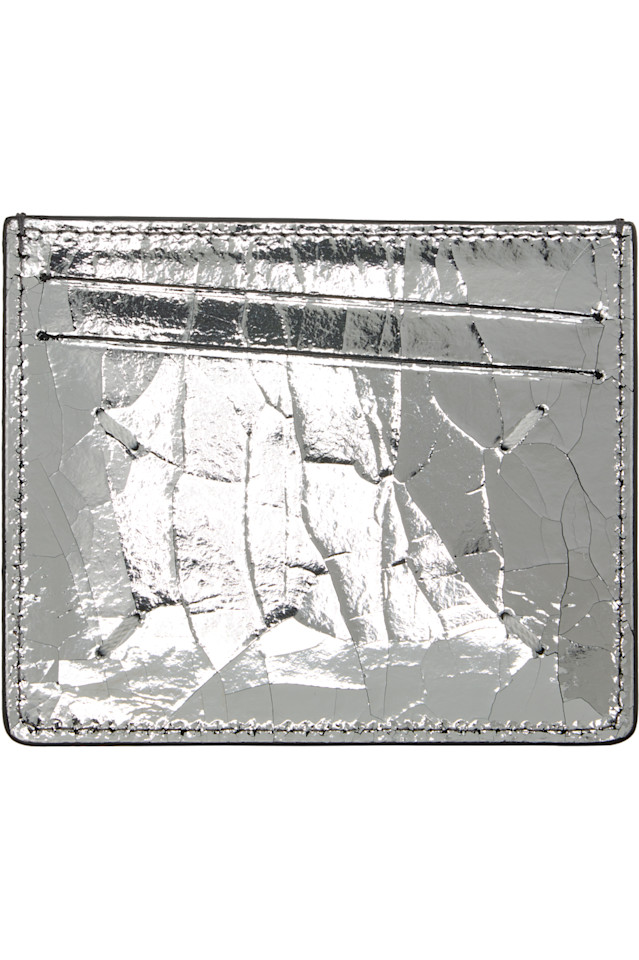 

Maison Margiela Серебряный держатель для карт с четырьмя стежками